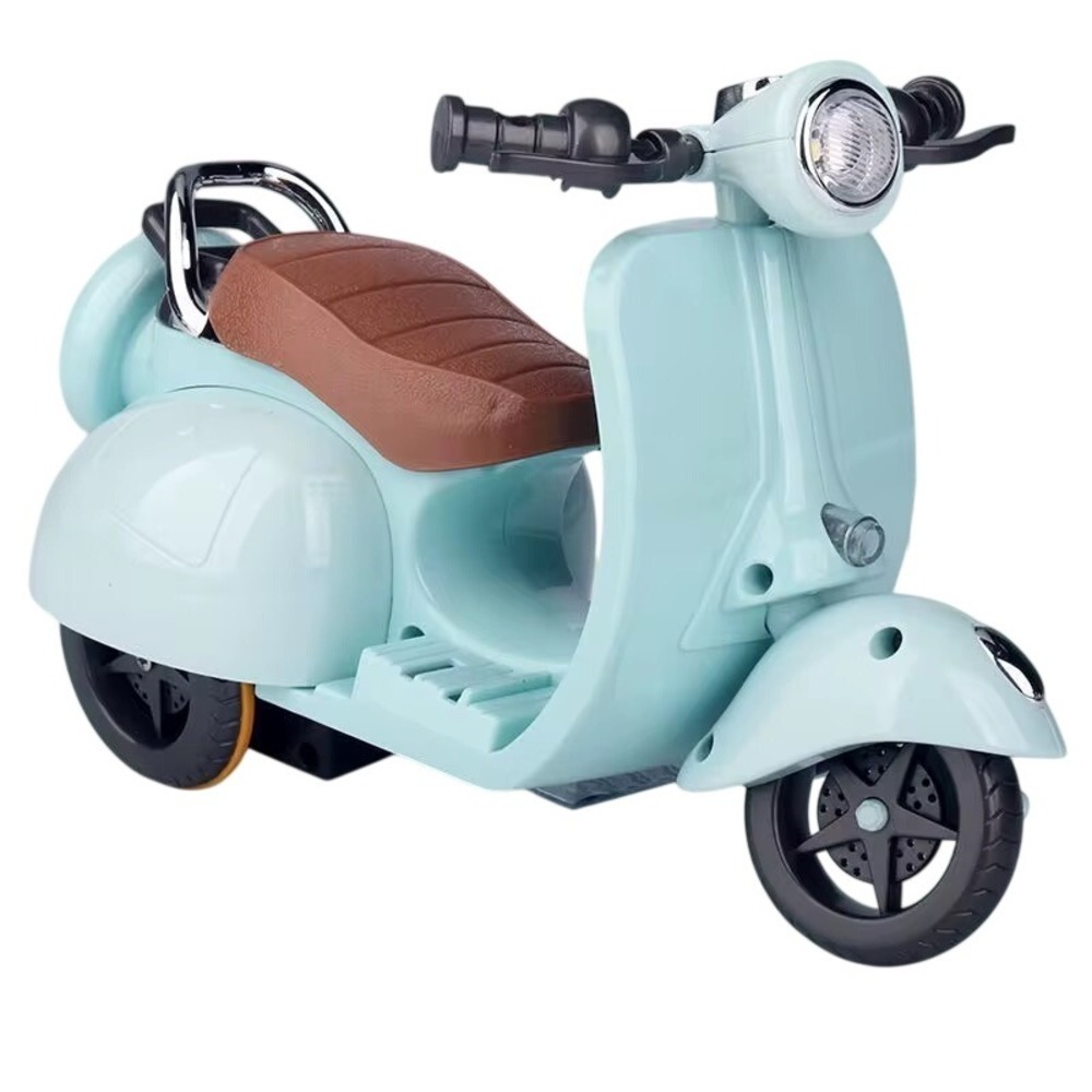 Light Blue Retro Scooter Labubu Toy for‎ Kids Play Fun Vehicle for Labubu